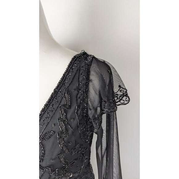 Viintage Scala Beaded Top/blouse S Gatsby,90's,Art deco,Witchy,Flapper,Rare - Picture 3 of 7